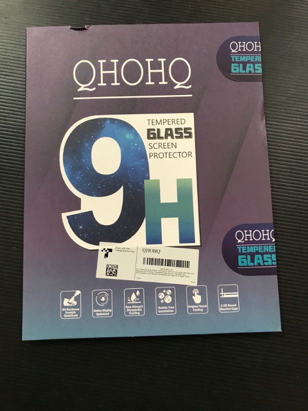 Photo 2 of [2+2 Pack] QHOHQ Tempered Glass Screen Protector for iPad Pro 12.9 2020 4th ? 2021 5th with Camera Lens Protector