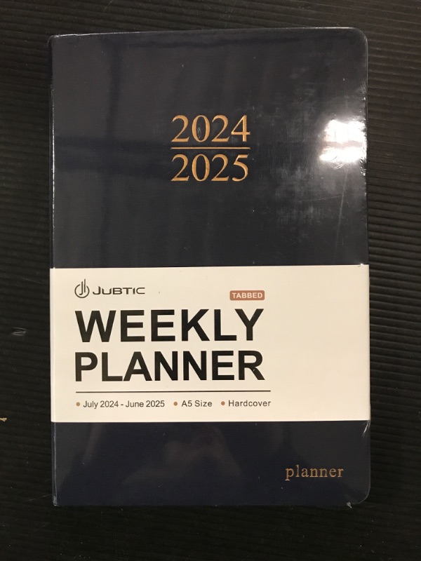 Photo 2 of JUBTIC 2024-2025 Planner, 2024-2025 Weekly and Monthly Planner with Monthly Tabs - 12 Month (July 2024 - June 2025), Academic Planner with Stickers and Pocket, A5(5.8"×8.5"), Hardcover,(Navy Blue)