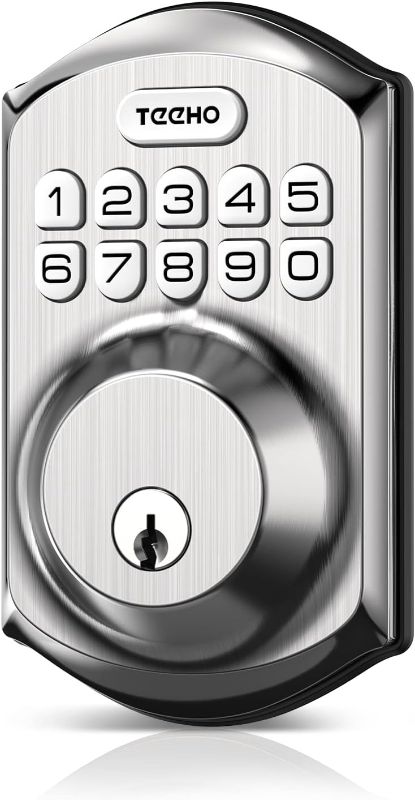 Photo 1 of TEEHO TE001 Keyless Entry Door Lock with Keypad - Smart Deadbolt Lock for Front Door with 2 Keys - Auto Lock - Easy Installation - Matte Black
