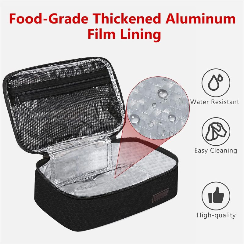 Photo 1 of  Small Lunch Bag for Men Women Insulated Lunch Box Mini Lunchbox Portable Lunch Cooler Bag Adult Lunch Pail Petty Food Containers Reusable Snack Bag