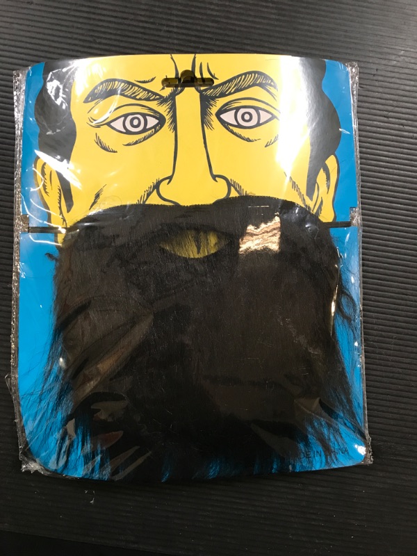 Photo 2 of 2 Pack Halloween Fake Beard Black, Halloween Christmas Party Funny Costume Beard Realistic False Facial Hair