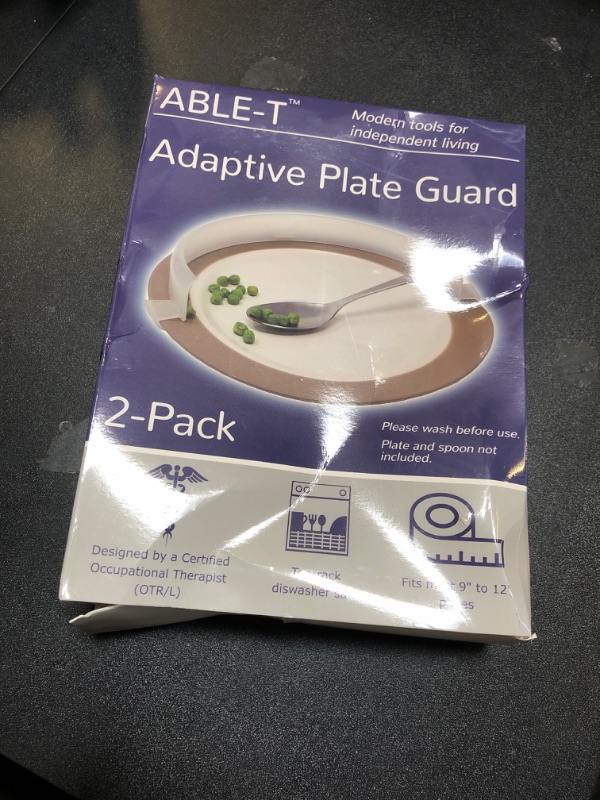 Photo 2 of 2 Pack - Able-T Plate Guard, Designed by an OTR/L, Fits Most 9" to 12" Plates