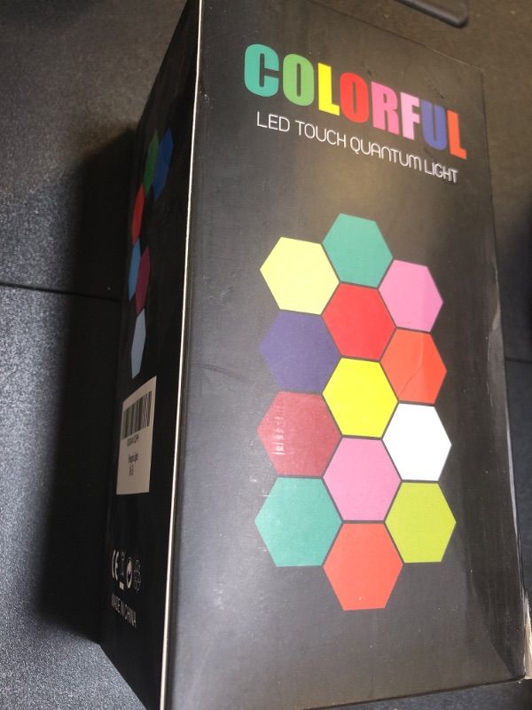 Photo 2 of Hexagon Lights, RGB Hexagon Wall Lights with Remote, Smart Hexagonal Wall Panels, Touching LED Wall Lights with USB-Power, Splicing DIY Color-Changing Gaming Lights Used in Gift, Bedroom Decor-6 Packs