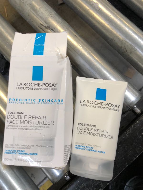 Photo 2 of La Roche-Posay Toleriane Double Repair Face Moisturizer | Daily Moisturizer Face Cream with Ceramide and Niacinamide for All Skin Types | Oil Free | Fragrance Free 3.38 Fl Oz (Pack of 1) Non SPF