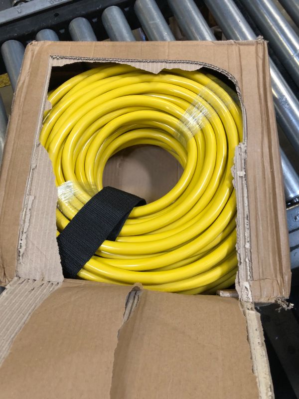 Photo 2 of 150ft 10/3 Gauge Outdoor Extension Cord Waterproof with Lighted Indicator,10 Gauge SJTW Heavy Duty 15Amp 1875W,3 Prong Cords Flexible Copper Yellow ETL Listed