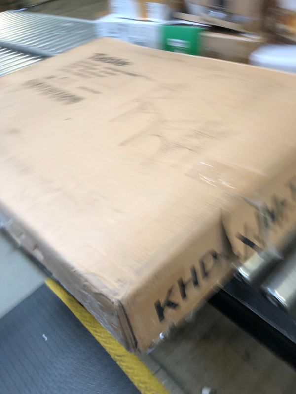 Photo 1 of VECELO Kitchen Dining Room Table 2 Chairs for Small Space, Apartment,Metal Steel Frame, 3-Piece Set, Brown