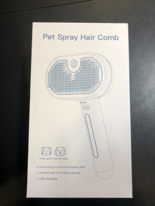 Photo 2 of PUKMCX Spray Cat Brush for Shedding, Pet Grooming Brush, Self Cleaning Brush with Release Button for Long and Short Dogs Cats Rabbit Massage, Removes Loose Fur and Hair