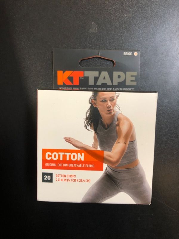 Photo 1 of KT Tape Original Elastic Sports Tape Strips, 20 CT, Beige