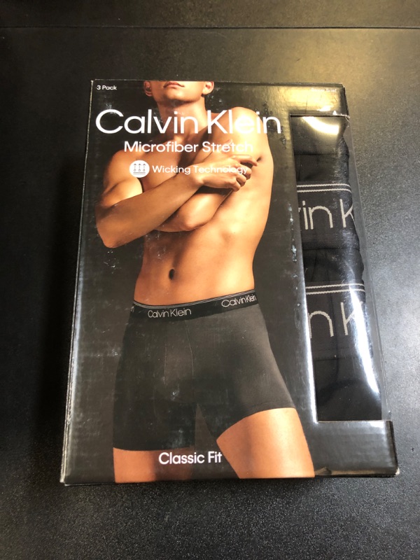 Photo 2 of Calvin Klein Men's 3-Pack Microfiber Stretch Boxer Briefs Underwear L