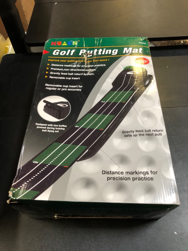 Photo 3 of Mini Golf Putting Mat Putting Green Indoor and Outdoor with Ball Return with Alignment Guide