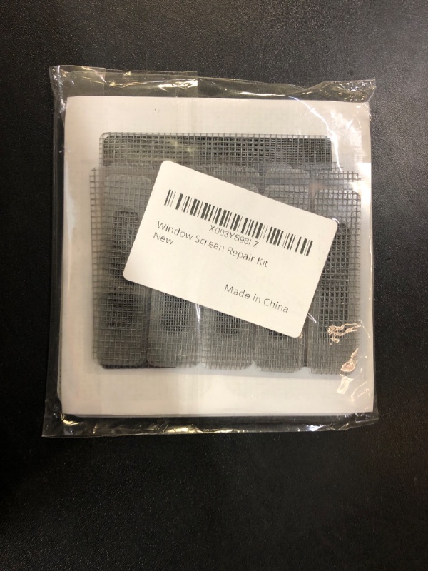 Photo 1 of Window Screen Repair Kit, 20 Sheets 4 Size Self-Adhesive Screen Door Replacement Patches, Durable Window Screen Mesh for Patio Porch Door Windows