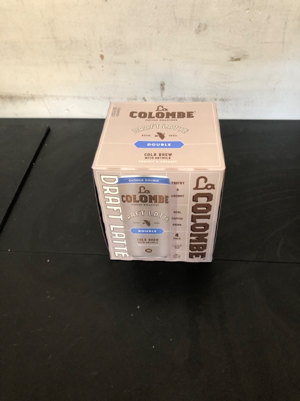 Photo 2 of --- Exp date October 22nd 2024 --- La Colombe Double Draft Latte with Oatmilk - 9 Fl. Oz. 4 Pack - 100% Arabica Brazilian Cold Brew Coffee with Nitrous-Infused Oatmilk, Dairy-Free Vegan Latte, 120mg Natural Caffeine