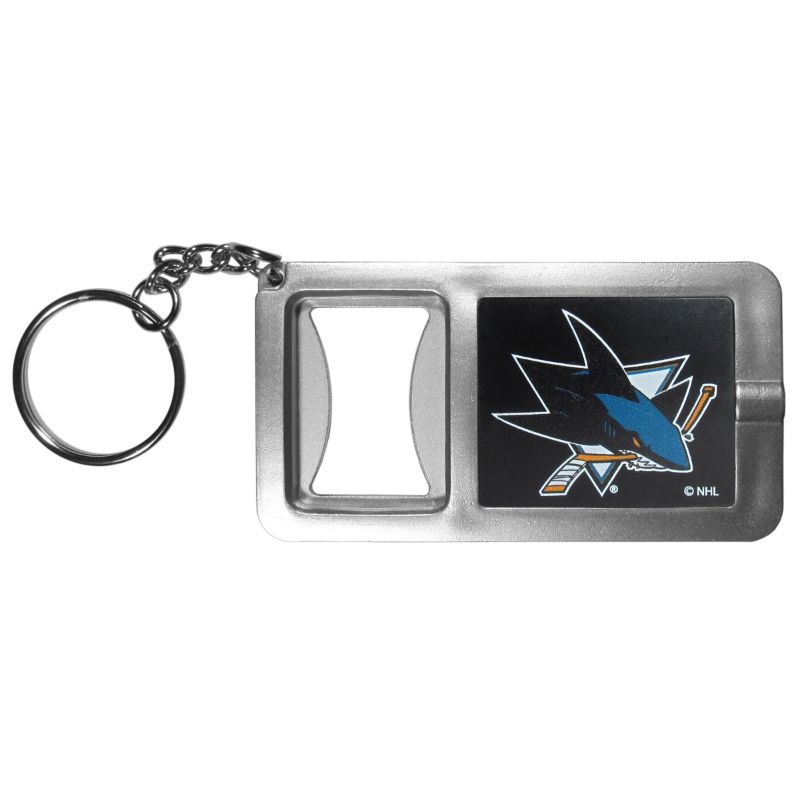 Photo 1 of  Siskiyou HFBK115 Unisex NHL San Jose Sharks Flashlight Key Chain with Bottle Opener
