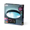 Photo 1 of 15 in. Matte Black Indoor Integrated LED Flush Mount Multi-Color Smart Wi-Fi Dimmable Ceiling Light