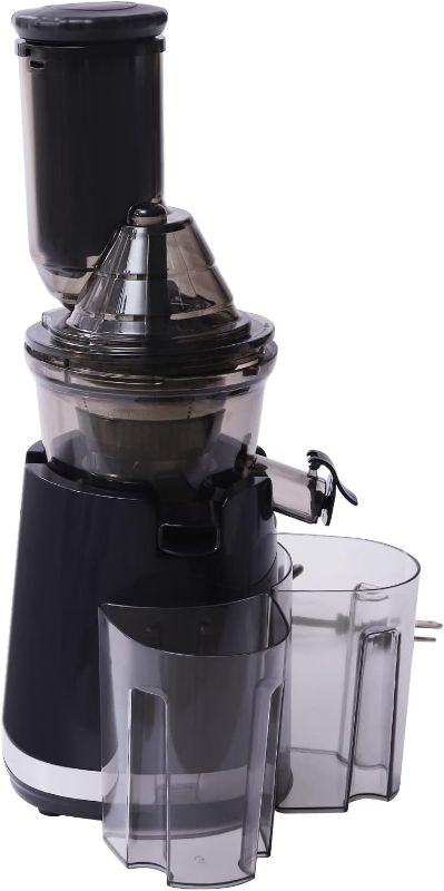 Photo 1 of AJM-400B Juicer Machine, Stainless Steel 250W Slow Juicer with Brush, Cold Press Juicer with Reverse Function Vegetables and Fruits, Blue