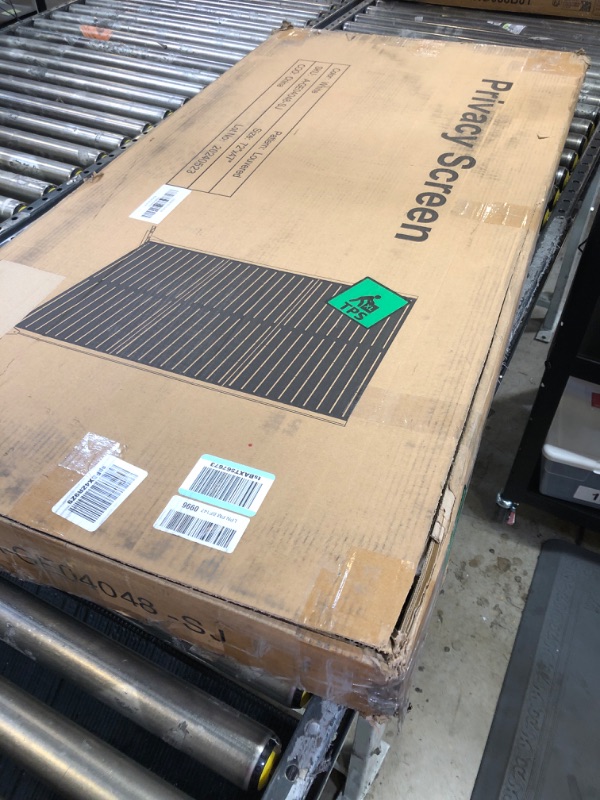 Photo 1 of Outdoor Privacy Screen Metal Privacy Screen 72" H×47" W Freestanding Metal Privacy Screen for Patio Deck Yard, Decorative Privacy Screen Privacy Fence Panels for Outside (Louvered Pattern-White)