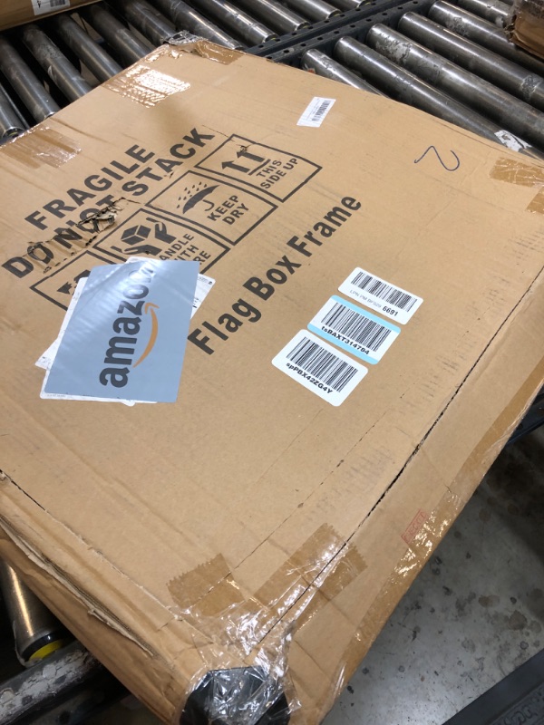 Photo 1 of Large Burial Flag Display Case Veteran Military Medal Shadow Box Fits 5' x 9.5' Folded American Funeral Flag Wooden Memorial Display Frame Gift for Collectors, Grandfathers, Fathers, Comrade-in-arms