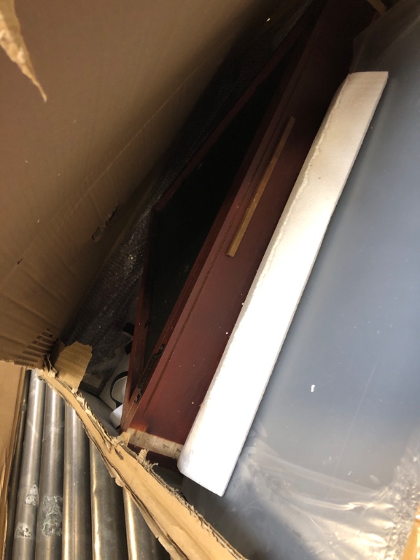 Photo 1 of Large Burial Flag Display Case Veteran Military Medal Shadow Box Fits 5' x 9.5' Folded American Funeral Flag Wooden Memorial Display Frame Gift for Collectors, Grandfathers, Fathers, Comrade-in-arms