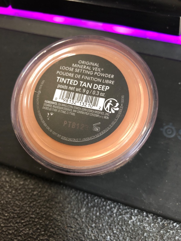 Photo 2 of bareMinerals Mineral Veil® Talc Free Loose Setting Powder TINTED TAN DEEP 0.3 OZ 