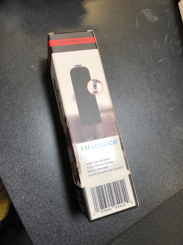 Photo 1 of HIsource Electric Salt and Pepper Grinder - One-Handed Battery Operated Kitchen Spice Grinder for Home, Best Electric Pepper Mill Grinder, TikTok Electric Salt and Pepper Shaker. (Red)