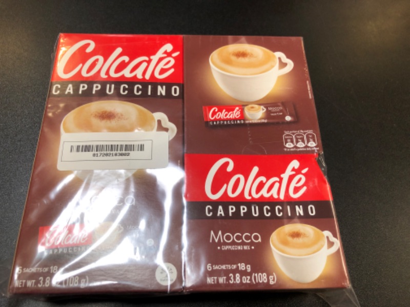 Photo 2 of Colcafé Mocca Cappuccino Instant Mix | Convenient & Portable Packs | 100% Colombian Coffee | Make Hot or Cold | 6 Count (Pack of 2)  EXP. 12/2025