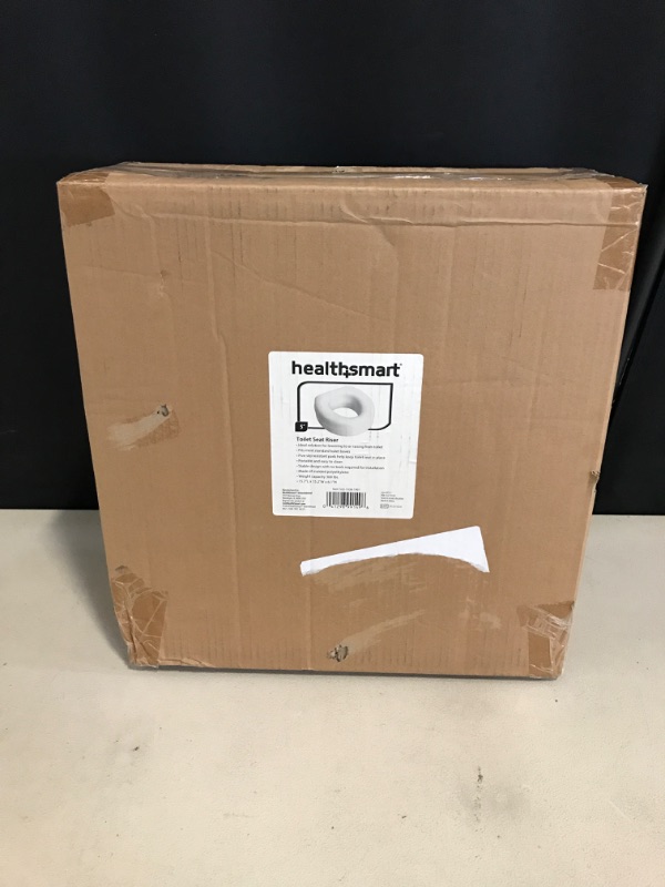 Photo 1 of HealthSmart Enhanced Comfort 5" Raised (Round) Toilet Seat Riser 5 Slip Resistant Pads FSA/HSA Eligible Toilet Seat Risers for Seniors Padded Toilet Seat Elevation 15.7 x 15.2 x 6.1