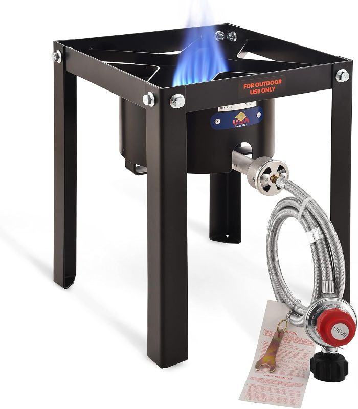 Photo 1 of ARC Single Burner Propane Stove, 200,000BTU Cast Iron High Pressure Outdoor Propane Burner Cooker,16.5"Heavy Duty Square Stove, Great For Outdoor Cooking Turkey Fry,Seafood Boil,Homebrewing