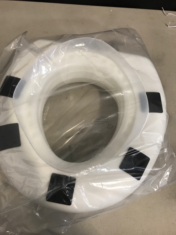 Photo 1 of HealthSmart Enhanced Comfort 5" Raised (Round) Toilet Seat Riser 5 Slip Resistant Pads FSA/HSA Eligible Toilet Seat Risers for Seniors Padded Toilet Seat Elevation 15.7 x 15.2 x 6.1