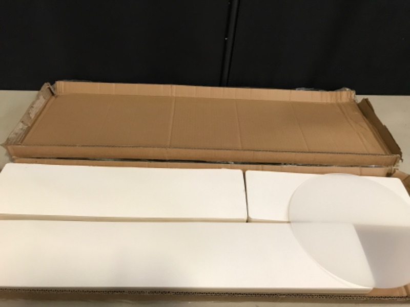 Photo 1 of 3pcs Cardboard Flower Stand Wedding Centerpiece Foldable Cylinder Pedestal Display for Birthday Decoration Garden White
