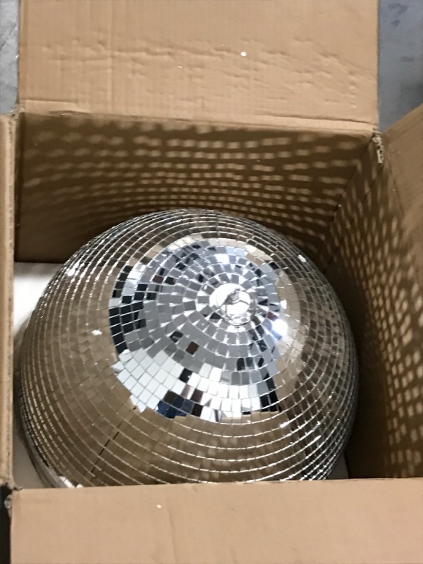 Photo 1 of Faeshoo 16inch Large Disco Ball Mirror Ball for Disco Party Decorations, Disco Ball x 1pc, Replacement Mirror x 15pcs