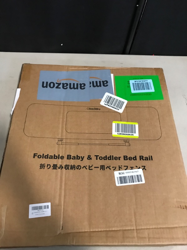Photo 1 of Ciilee Baby Bed Rail for Toddlers Portable Travel Kids Beds Guard Rails for Queen Bed Foldable Children Side Railing for Twin Beds Adjustable Bedrail Barandas para Camas de Niños?Grey,32in