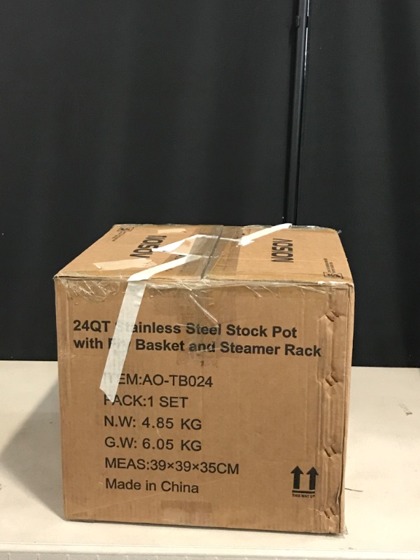 Photo 1 of AOSION 24 Quart Stainless Steel Stock Pot With Lid, 3-IN-1 Heavy Duty Tamale Steamer Pot with Visible Lid for Pasta, Soup,Large Pot for Cooking with Steam Rack,Dishwasher & Oven Safe.