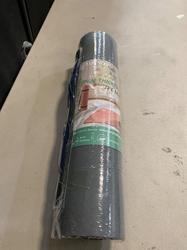 Photo 1 of BEAUTYOVO Yoga Mat with Strap, 1/3 Inch Extra Thick Yoga Mat Double-sided Non Slip, Professional TPE Yoga Mats for Women Men, Workout Mat for Yoga, Pilates and Floor Exercises