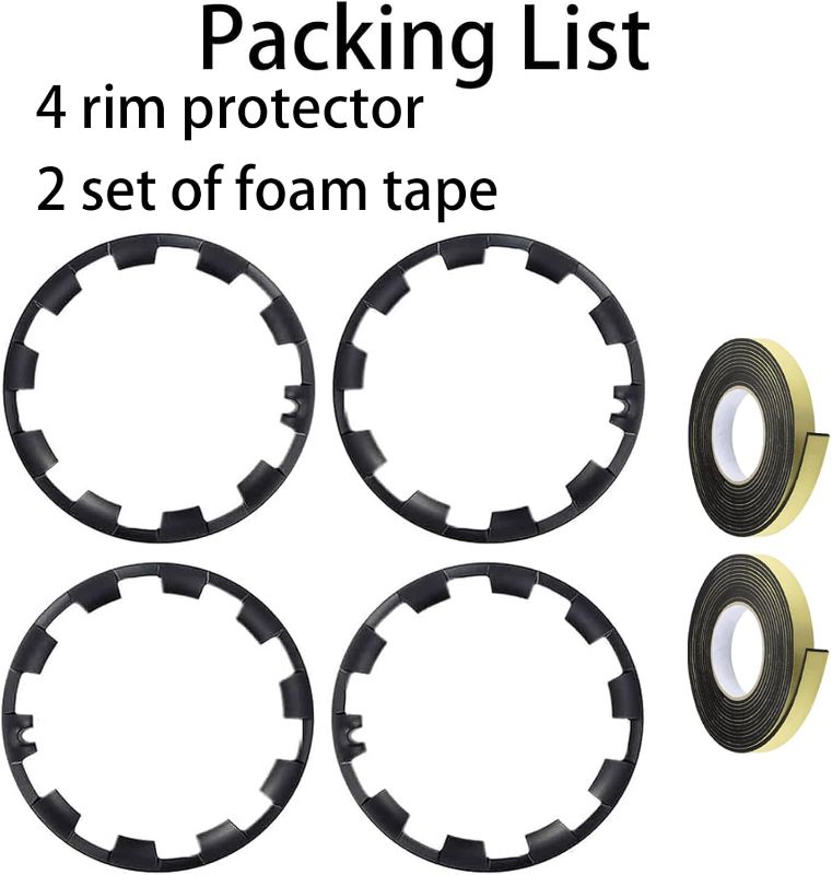 Photo 1 of for Tesla Model Y 20 Inch Wheel Rim Protector Hubcaps Induction Wheels Rim Cover Tire Trim Rings Matte Black 4Pcs Model Y Accessories