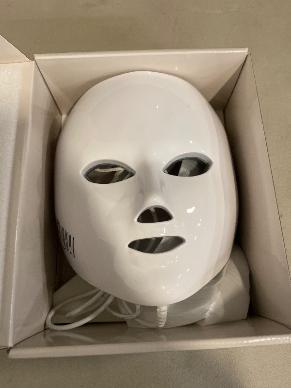 Photo 1 of NEWKEY LED Face Mask Light Therapy,Red Light Therapy for Face Wrinkle Blue Light Therapy Mask for Face Acne,150LEDs,10 Min Auto Shut off, Wired