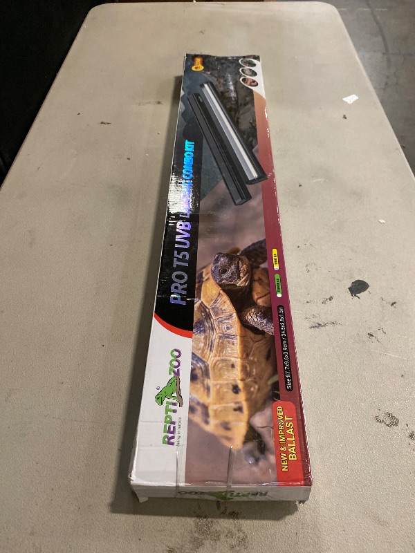Photo 1 of REPTI ZOO UVB Reptile Light, New Version T5 HO UVB Lighting Combo Kit, Reptile Terrarium Hood with 10.0 UVB Tube Bulb, Reptile Light Fixture 39W-34Inch