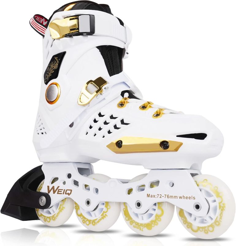 Photo 1 of (size 7.5M)Inline Skates for Women and Men, Fitness Professional Roller Skates Blades Adult, High Performance Outdoor Inline Speed Skates Unisex, Beginner Aggressive 4-Wheel Racing Skates