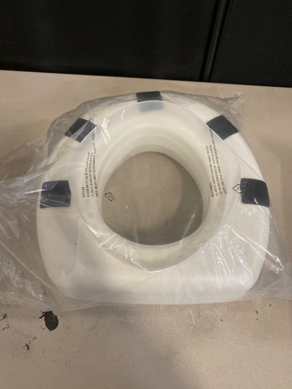Photo 1 of HealthSmart Enhanced Comfort 5" Raised (Round) Toilet Seat Riser 5 Slip Resistant Pads FSA/HSA Eligible Toilet Seat Risers for Seniors Padded Toilet Seat Elevation 15.7 x 15.2 x 6.1