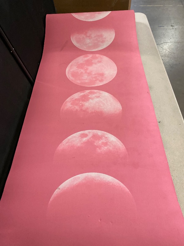 Photo 1 of Yoga Mats By Yoga Zeal - Luxuriously Soft, Thick, Non-Slip, Hot pink Yoga Mat. Eco Printed. Designed to grip better with a sweaty yoga practice!