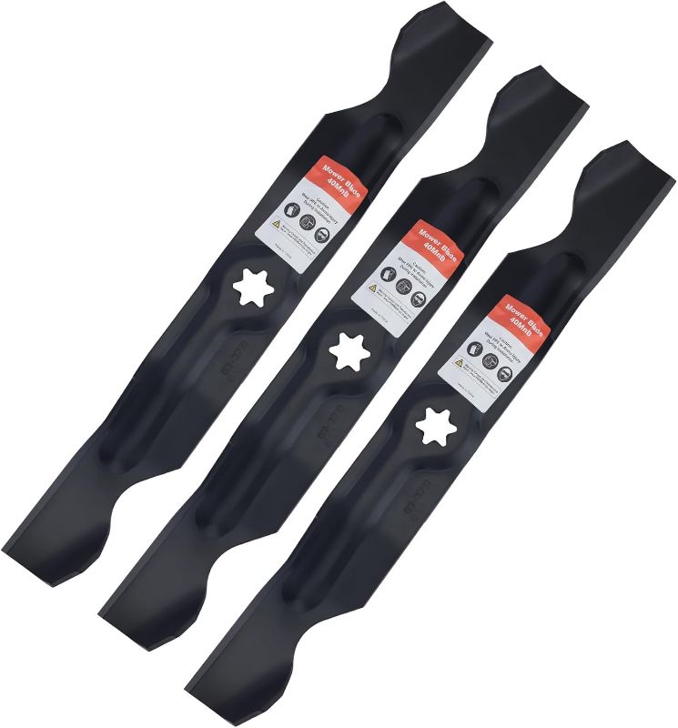 Photo 1 of 50 inch Mower Blades for MTD Cub Cadet 942-04053C RZT50 LT1050 LTX1050 LTX1050KW LGT1050 Troy Bilt 50" Deck Riding Mower Zero Turn Replace 742-04056 942-04056 (6 Point Star)