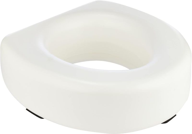 Photo 1 of HealthSmart Enhanced Comfort 5" Raised (Round) Toilet Seat Riser 5 Slip Resistant Pads FSA/HSA Eligible Toilet Seat Risers for Seniors Padded Toilet Seat Elevation 15.7 x 15.2 x 6.1