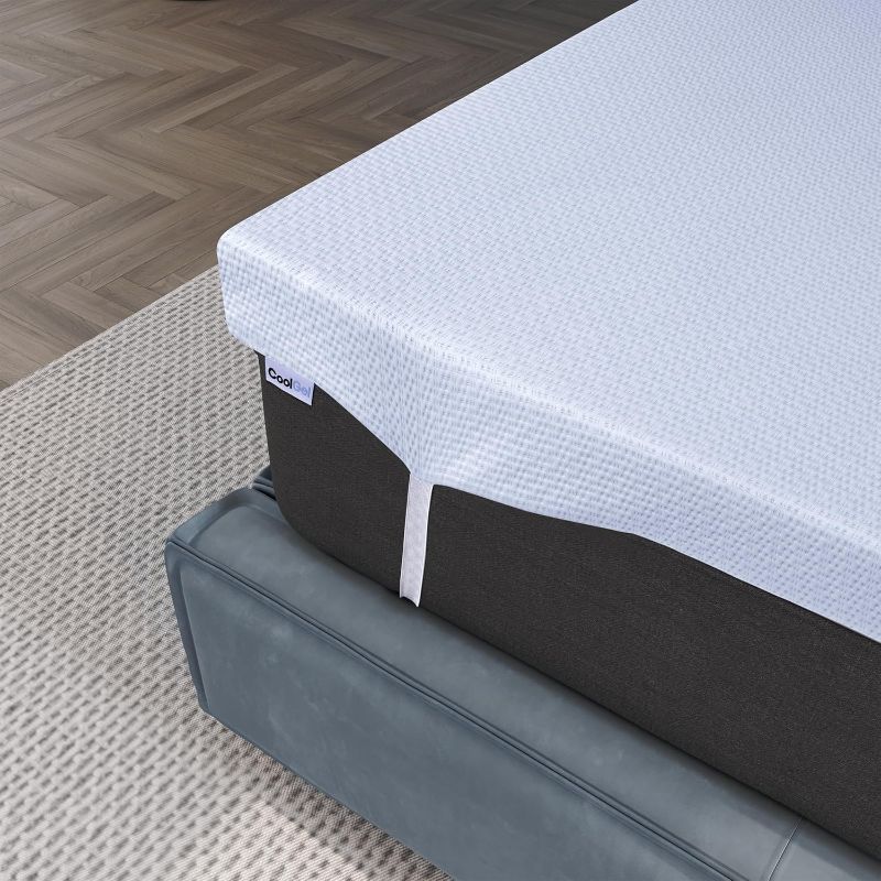 Photo 1 of (Full) COOL GEL Memory Foam Mattress Topper, Cool Gel Infused Memory Foam, Plush and Supportive, CertiPUR Certified (2-inch + Cool Gel Cover, Full)