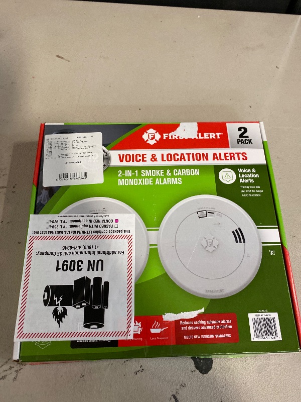 Photo 1 of First Alert Precision Detection Talking Wireless Smoke/CO Alarm, 2-pack