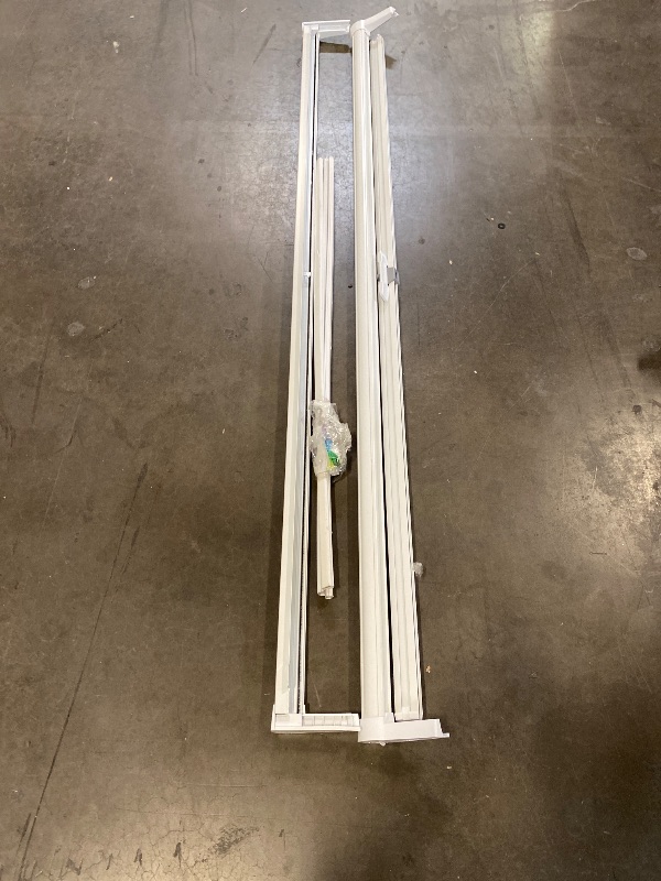 Photo 1 of Retractable Door Screen for Single Door, Free Stop Sliding Patio Doors - Durable White Aluminium Frames with Fiberglass Mesh - White (for Standard Doors 27" - 36" Wide, Up to 80" High)