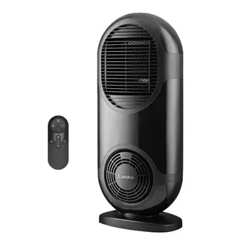 Photo 1 of Lasko Portable Oscillating Ceramic Space Heater Tower with Digital Display, Remote Control, 3 Heat Settings and 12 Hour Timer, 
