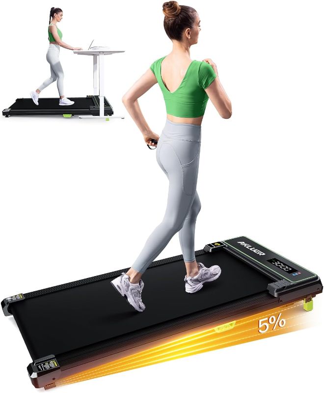 Photo 1 of Walking Pad with Incline, Under Desk Treadmill for Home, 2.5HP Portable Treadmills with Remote Control, 4 in 1 Incline Treadmill with LED Display
