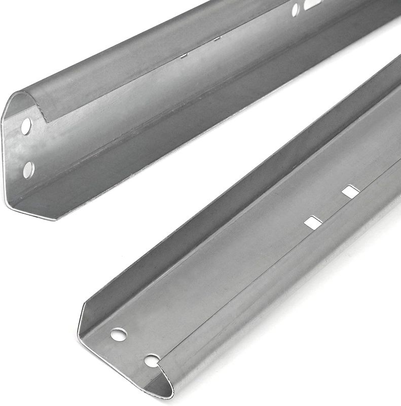 Photo 1 of Garage Door Vertical Track Replacement – Set of Left and Right for 7 Foot Tall - Galvanized Steel Hardware Door Rails for Residential/Light Commercial Side Tracks for 2-inch Rollers