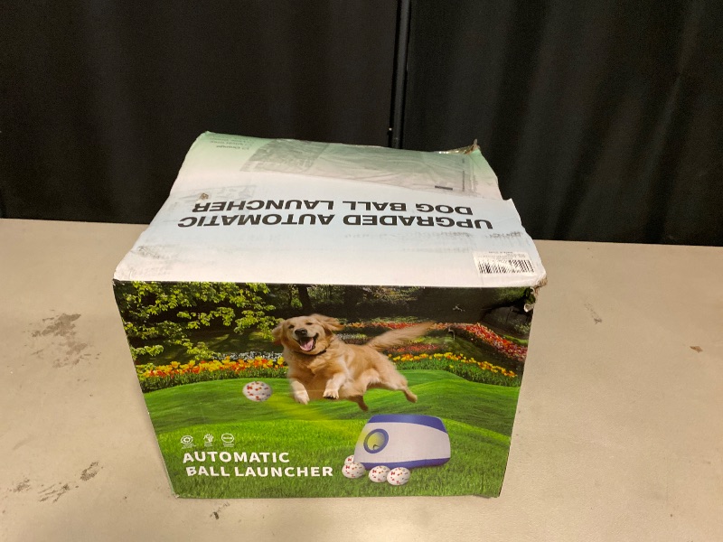Photo 1 of Automatic Ball Launcher for Dogs, Dog Ball Thrower with 40-60-80Ft Distance, Rechargeable Automatic Launcher with 4 Balls (2.5"), Remote Control Launcher for Medium & Large