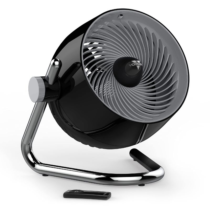Photo 1 of Vornado Pivot6 Whole Room Air Circulator Fan with 4 Speeds, Remote Control, Rotating Axis, Black