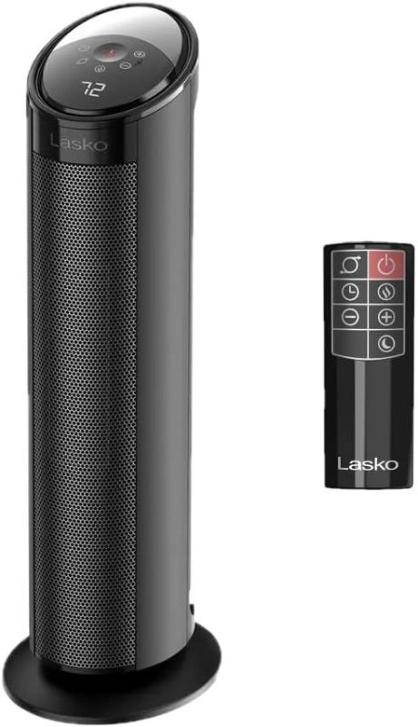 Photo 1 of Lasko - 22" Electric Ceramic Tower Heater with Timer and Powerful 1500W: Smart Heat for Your Home.